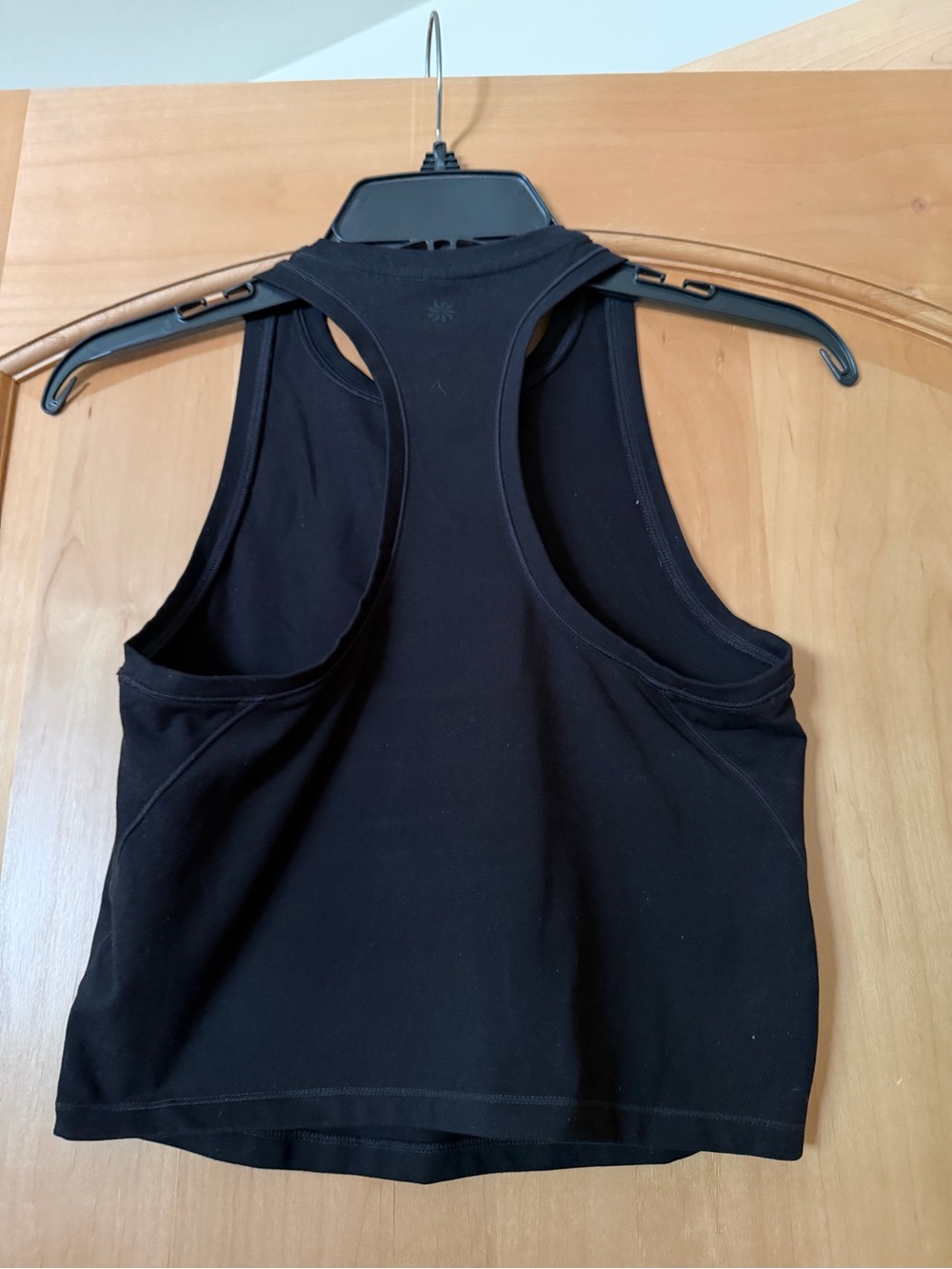 Athleta Black Racerback Crop XS - Picture 2 of 2
